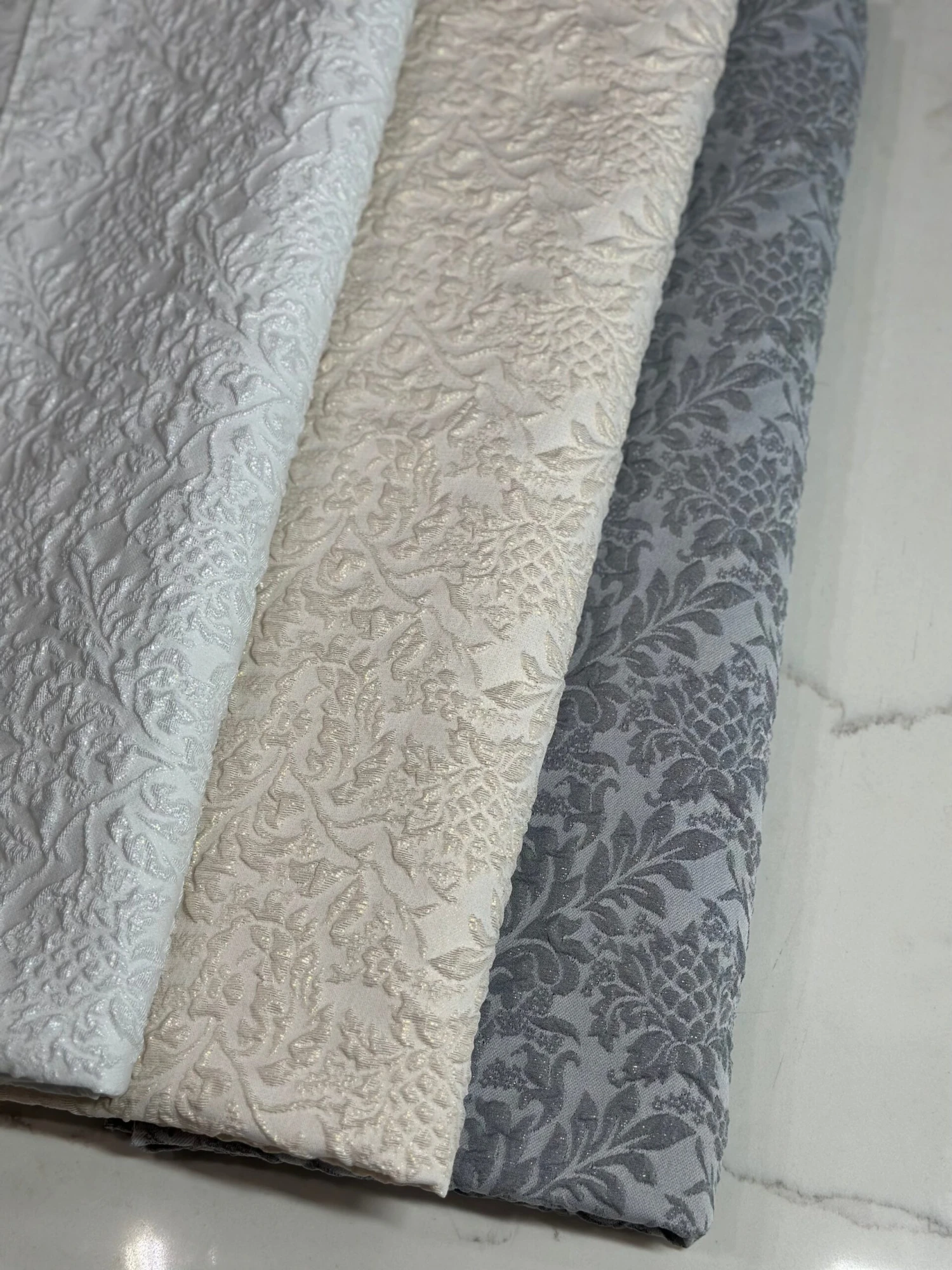 Lucia Jacquard Table Linen In White 8 Lucia Jacquard Table Linen In White - Image 8