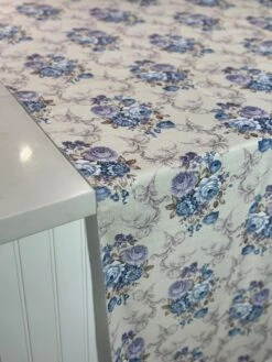 French Floral Table Linen In Blue 13 French Floral Table Linen In Blue -Urquid Linen Shop PhotoJan172023 34559PM