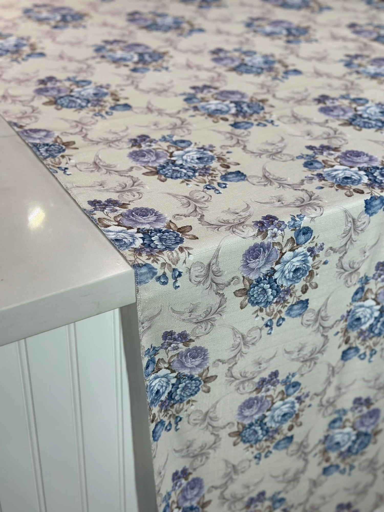 French Floral Table Linen In Blue 5 French Floral Table Linen In Blue - Image 5