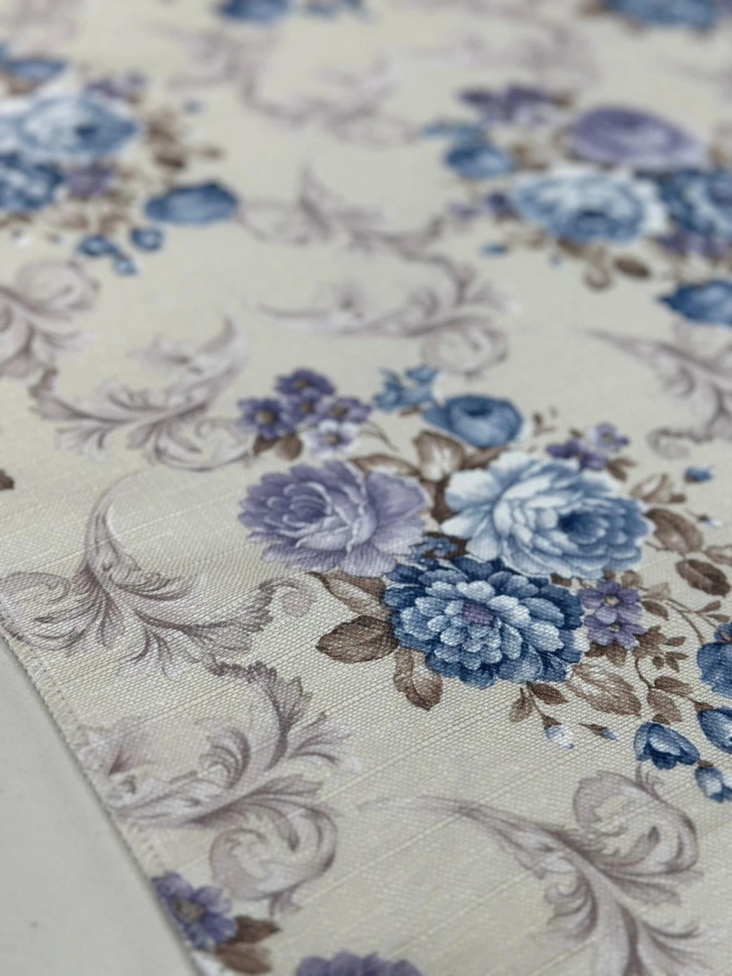 French Floral Table Linen In Blue 6 French Floral Table Linen In Blue - Image 6