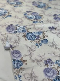 French Floral Table Linen In Blue 15 French Floral Table Linen In Blue -Urquid Linen Shop PhotoJan172023 34611PM
