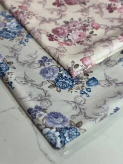 French Floral Table Linen In Blue 16 French Floral Table Linen In Blue -Urquid Linen Shop PhotoJan172023 34728PM