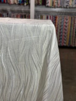 1pc - Allure Jacquard Table Linen In Ivory (132" Round) -Urquid Linen Shop PhotoJan192023 21844PM