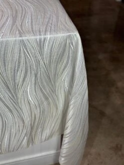 1pc - Allure Jacquard Table Linen In Ivory (132" Round) -Urquid Linen Shop PhotoJan192023 21854PM