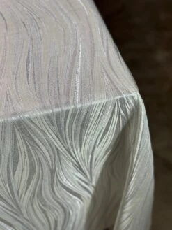 1pc - Allure Jacquard Table Linen In Ivory (132" Round) -Urquid Linen Shop PhotoJan192023 21902PM