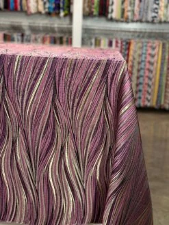 1pc - Allure Jacquard Table Linen In Mauve (132" Round) -Urquid Linen Shop PhotoJan192023 22015PM