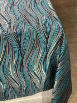 1pc - Allure Jacquard Table Linen In Blue (132" Round) -Urquid Linen Shop PhotoJan192023 22329PM