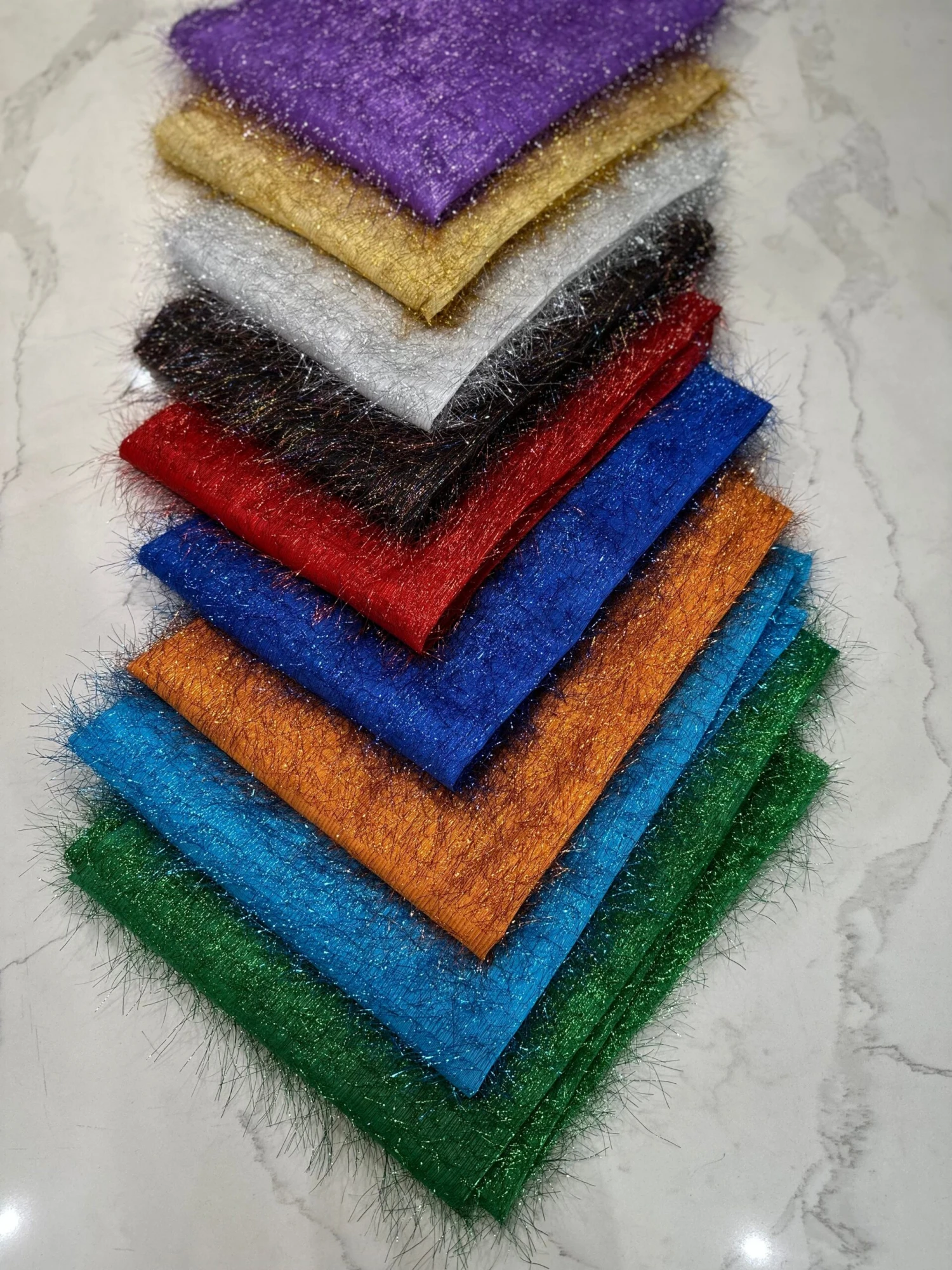 1pc - String Metallic Table Linen In White And Silver (132" Round) 9 1pc - String Metallic Table Linen In White And Silver (132" Round) - Image 9