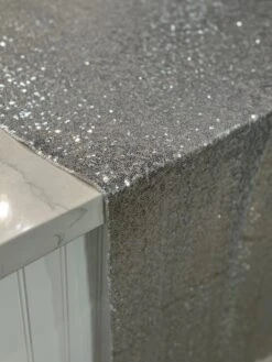 Glitz Sequins Table Linen In Silver -Urquid Linen Shop PhotoJan202023 120848PM