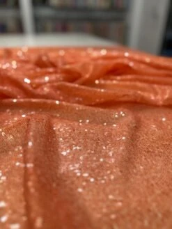 1pc - Glitz Sequins Table Linen In Peach (52"x52") -Urquid Linen Shop PhotoJan202023 15240PM