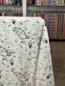 Floral Dusk (Poly Print) Table Linen In Ivory -Urquid Linen Shop PhotoJan262023 23019PM