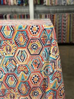 1pc - Bongo (Poly Print) Table Linen 120" Round -Urquid Linen Shop PhotoJan262023 24038PM