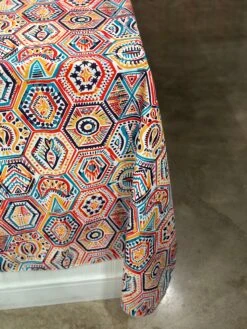 1pc - Bongo (Poly Print) Table Linen 120" Round -Urquid Linen Shop PhotoJan262023 24042PM