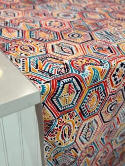 1pc - Bongo (Poly Print) Table Linen 120" Round -Urquid Linen Shop PhotoJan262023 24049PM