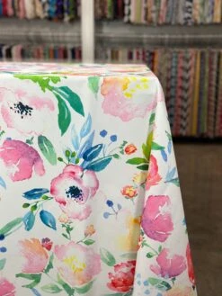 Watercolor Bouquet (Poly Print) Table Linen -Urquid Linen Shop PhotoJan262023 30321PM