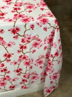 Cherry Blossom (Poly Print) Table Linen -Urquid Linen Shop PhotoJan262023 31005PM