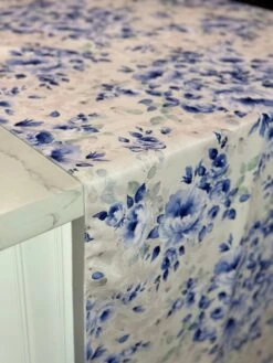 Blue Flora (Poly Print) Table Linen -Urquid Linen Shop PhotoJan262023 32917PM