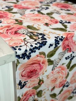 Blush Bouquet (Poly Print) Table Linen 12 Blush Bouquet (Poly Print) Table Linen -Urquid Linen Shop PhotoJan262023 33616PM