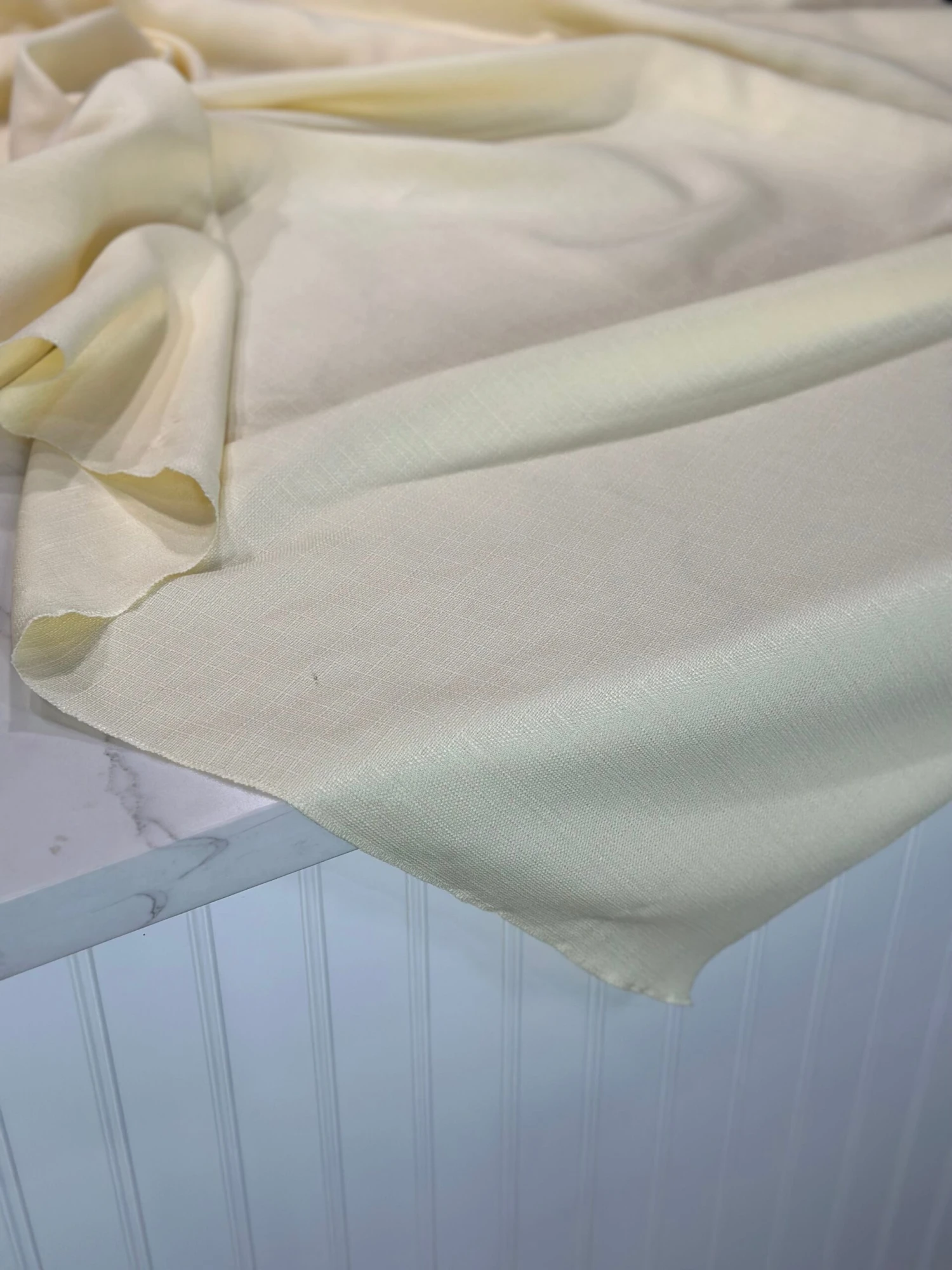 1pc - Rustic Linen Table Linen In Ivory (132" Round) 6 1pc - Rustic Linen Table Linen In Ivory (132" Round) - Image 6