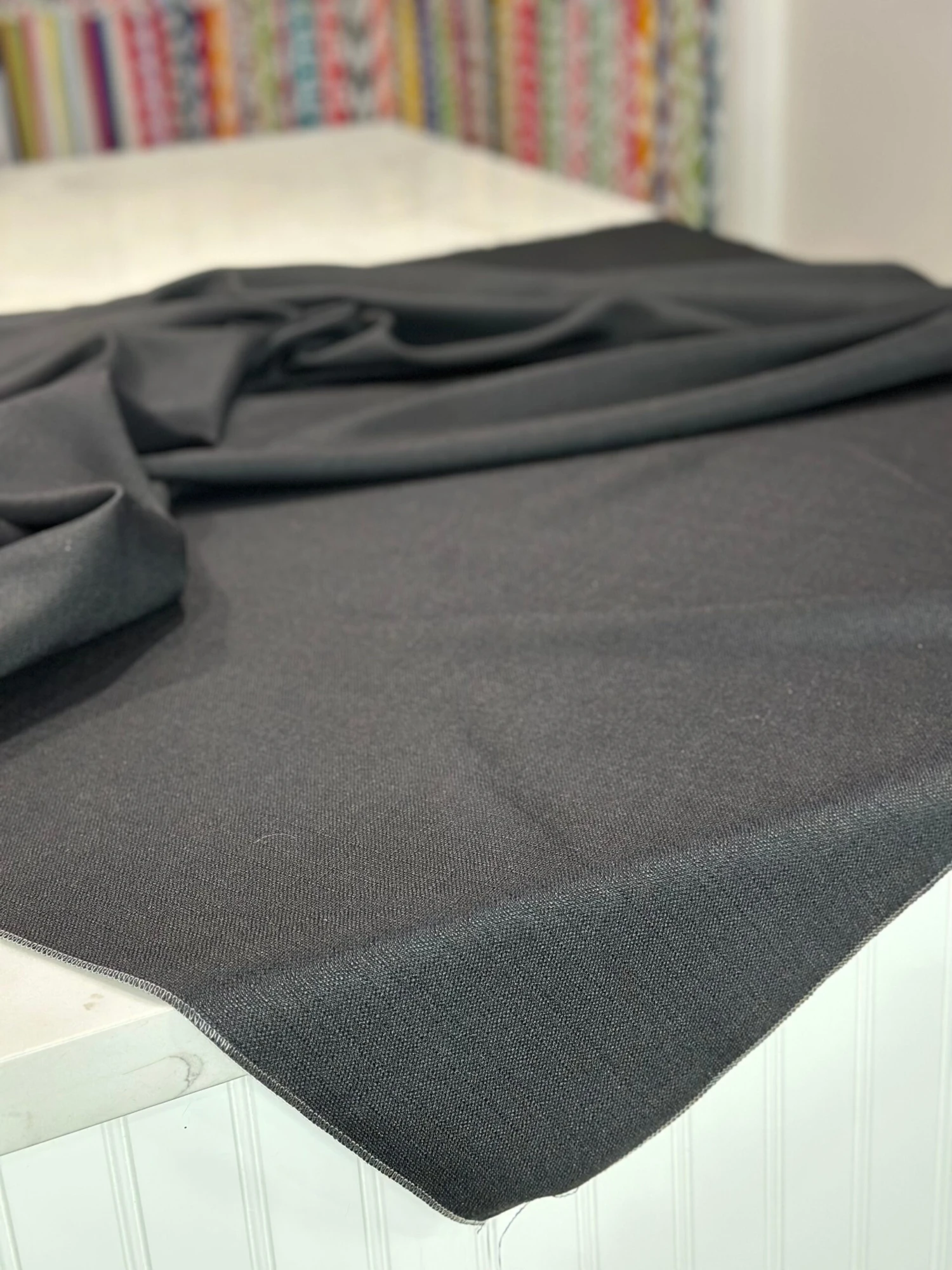 1pc - Rustic Linen Table Linen 90"x156" Banquet - Black 6 1pc - Rustic Linen Table Linen 90"x156" Banquet - Black - Image 6