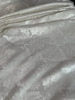 Damask Poly Table Linen In Ivory -Urquid Linen Shop PhotoJul172023 112230AM