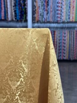 1pc - Damask Poly Table Linen 126" Round - Gold 1326 -Urquid Linen Shop PhotoJul172023 112506AM dd6302fa 93d4 4b11 8dd3 de63facf3c0e