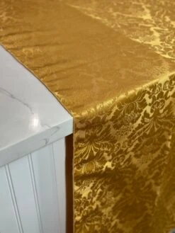 1pc - Damask Poly Table Linen 126" Round - Gold 1326 -Urquid Linen Shop PhotoJul172023 112513AM 9c011840 7d4c 4c1f 80fb a70f4b2e180e