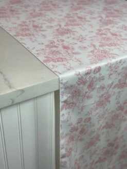 French Toile (Poly Print) Table Linen In Dusty Rose 16 French Toile (Poly Print) Table Linen In Dusty Rose -Urquid Linen Shop PhotoJul172023 115910AM