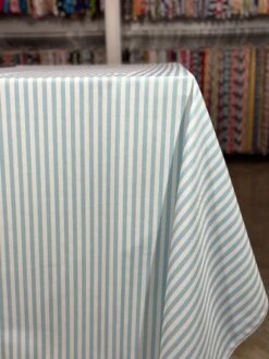 Seersucker (Poly Print) Table Linen In Blue -Urquid Linen Shop PhotoJul172023 122939PM