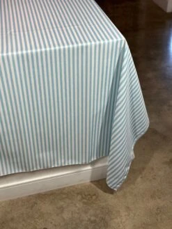 Seersucker (Poly Print) Table Linen In Blue -Urquid Linen Shop PhotoJul172023 122944PM