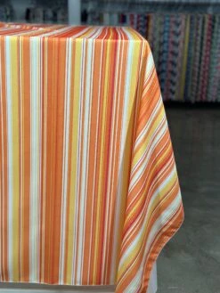 1pc - Multi-Color Stripe Table Linen 132"x132" Square - Sunset -Urquid Linen Shop PhotoJul172023 31146PM