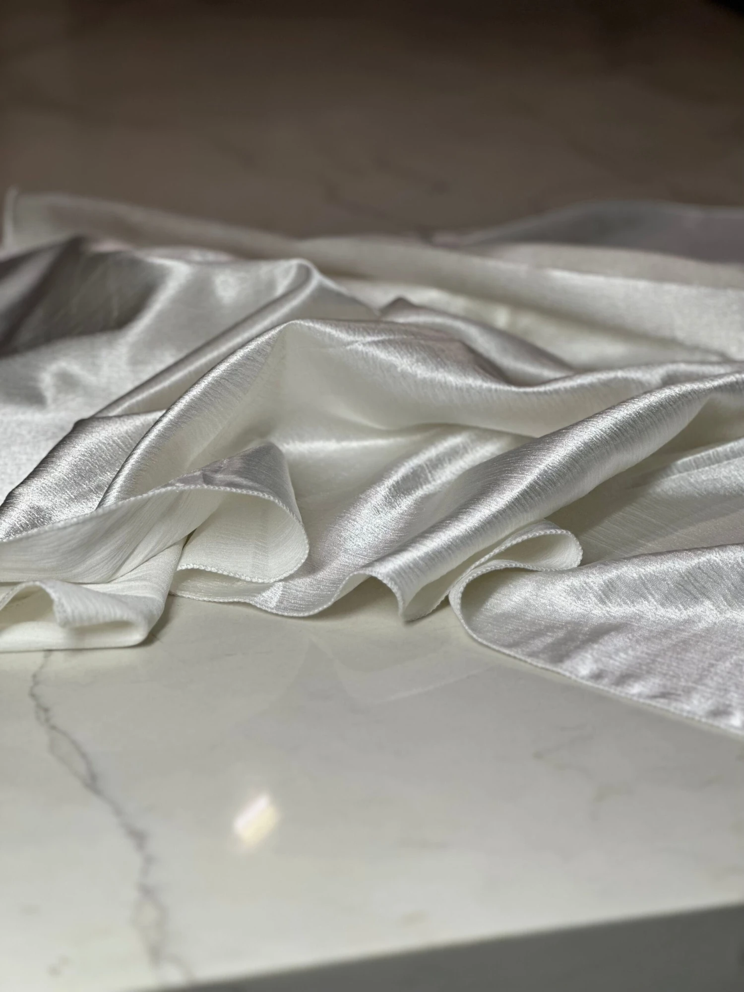 Luxury Satin Table Linen In Ivory 6 Luxury Satin Table Linen In Ivory - Image 6