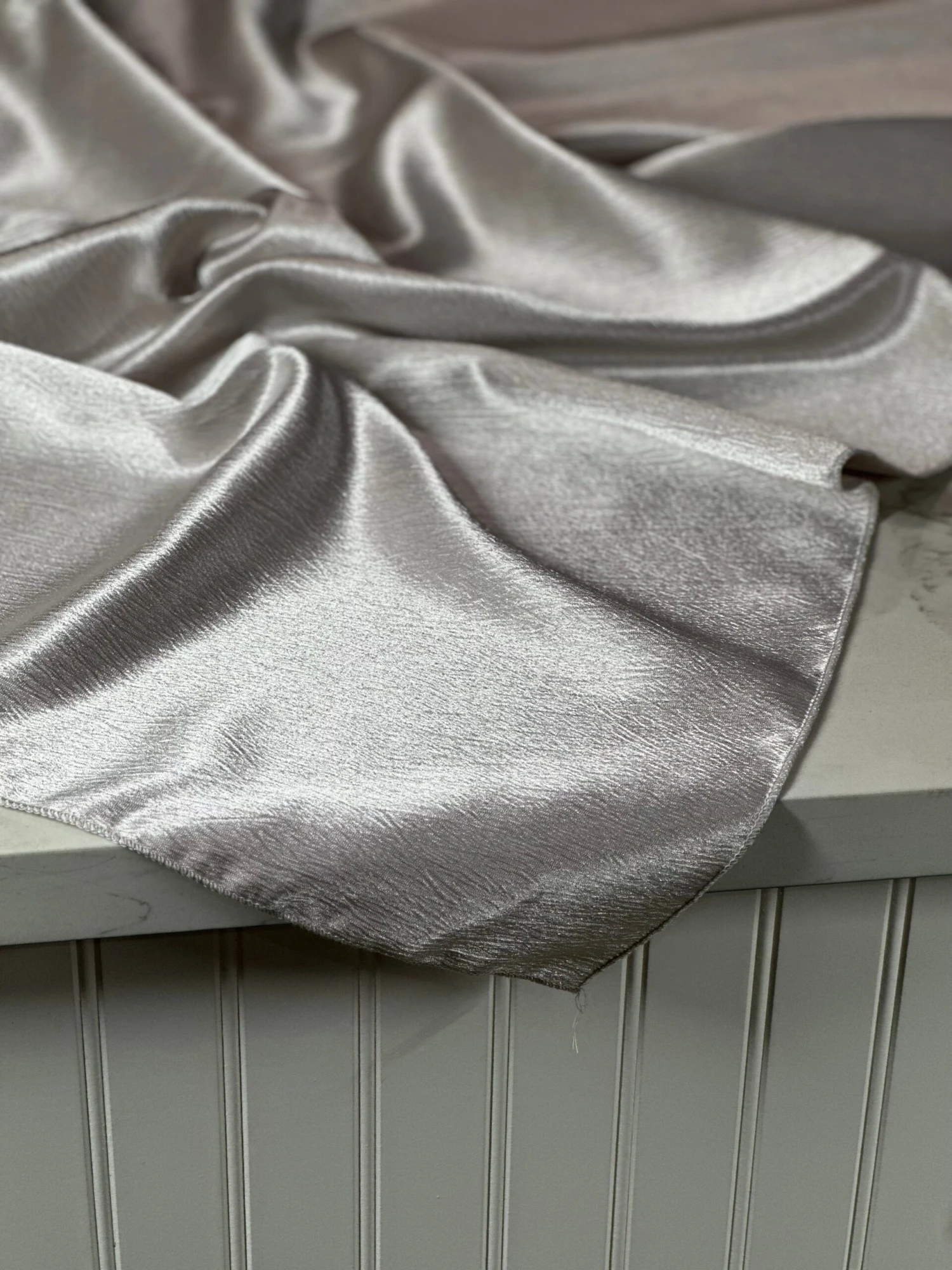 5pcs - Luxury Satin Table Linen 90" Round - Charcoal 11 5pcs - Luxury Satin Table Linen 90" Round - Charcoal - Image 11