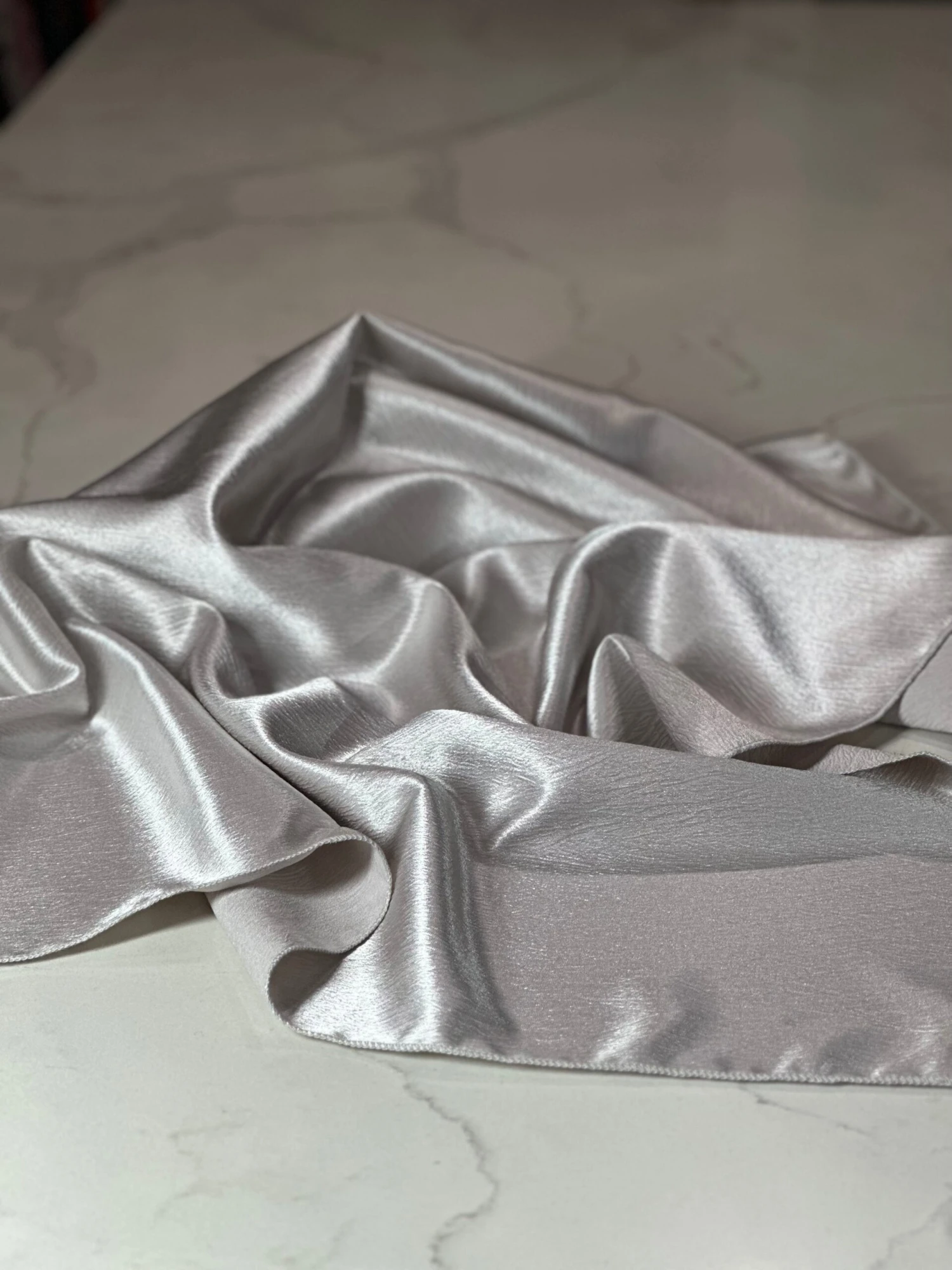 5pcs - Luxury Satin Table Linen 90" Round - Charcoal 12 5pcs - Luxury Satin Table Linen 90" Round - Charcoal - Image 12