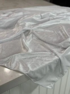 Lush Velvet Table Linen In White -Urquid Linen Shop PhotoJul262023 111459AM