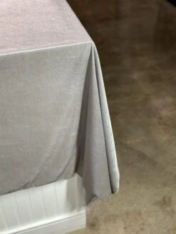 Lush Velvet Table Linen In Silver -Urquid Linen Shop PhotoJul262023 111528AM