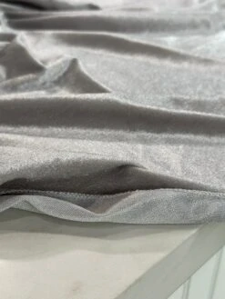 Lush Velvet Table Linen In Silver -Urquid Linen Shop PhotoJul262023 111626AM