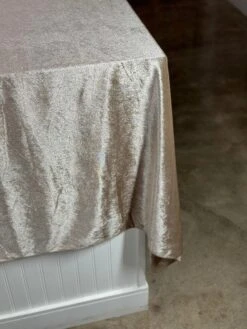Lush Velvet Table Linen In Taupe -Urquid Linen Shop PhotoJul262023 111659AM