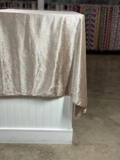 Lush Velvet Table Linen In Taupe -Urquid Linen Shop PhotoJul262023 111711AM