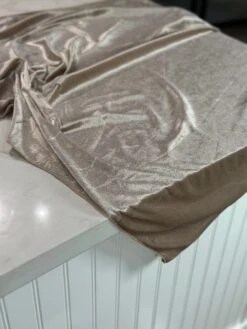 Lush Velvet Table Linen In Taupe -Urquid Linen Shop PhotoJul262023 111755AM