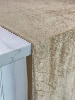 Lush Velvet Table Linen In Champagne -Urquid Linen Shop PhotoJul262023 111904AM