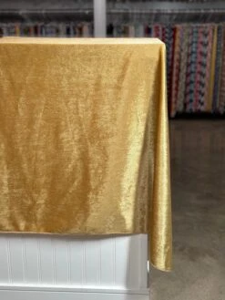 Lush Velvet Table Linen In Gold -Urquid Linen Shop PhotoJul262023 112432AM