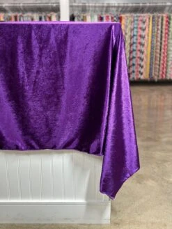 Lush Velvet Table Linen In Purple -Urquid Linen Shop PhotoJul262023 113302AM