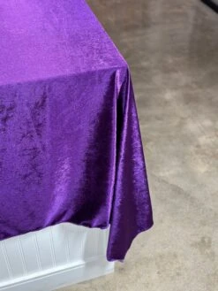 Lush Velvet Table Linen In Purple -Urquid Linen Shop PhotoJul262023 113310AM