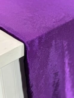 Lush Velvet Table Linen In Purple -Urquid Linen Shop PhotoJul262023 113328AM