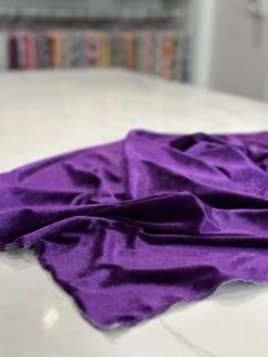 Lush Velvet Table Linen In Purple -Urquid Linen Shop PhotoJul262023 113348AM