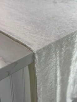Lush Velvet Table Linen In Ivory -Urquid Linen Shop PhotoJul262023 113701AM