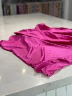Lush Velvet Table Linen In Fuchsia -Urquid Linen Shop PhotoJul262023 113944AM