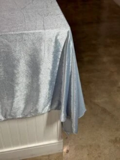 Lush Velvet Table Linen In Baby Blue 9 Lush Velvet Table Linen In Baby Blue -Urquid Linen Shop PhotoJul262023 114229AM
