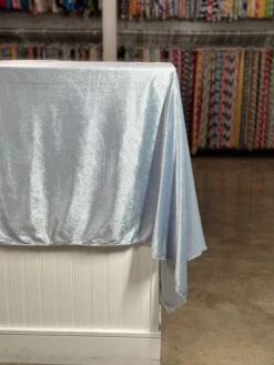 Lush Velvet Table Linen In Baby Blue 10 Lush Velvet Table Linen In Baby Blue -Urquid Linen Shop PhotoJul262023 114236AM
